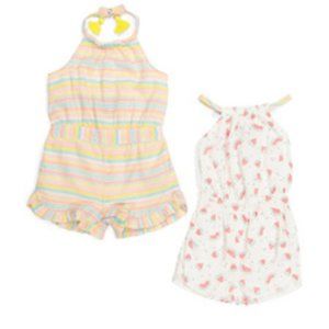 Cynthia Rowley Infant Girls 2pk Watermelon Rompers